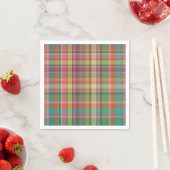 Feestelijke Retro Kerst Plaid Schattigee Preppy Va Servet (Insitu)