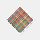 Feestelijke Retro Kerst Plaid Schattigee Preppy Va Servet (Hoek)