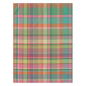 Feestelijke Retro Kerst Plaid Schattigee Preppy Va Tafelkleed (Voorkant)