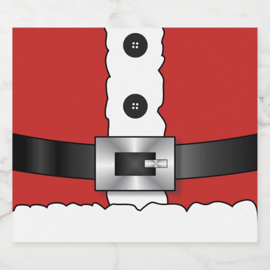 Feestelijke Retro kerst rood pak Sinterklaas Bier Etiket (Enkel label)