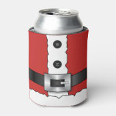 Feestelijke Retro kerst rood pak Sinterklaas Blikjeskoeler (Blikje Voorkant)