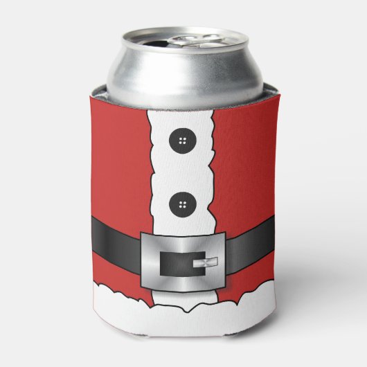 Feestelijke Retro kerst rood pak Sinterklaas Blikjeskoeler (Blikje Voorkant)