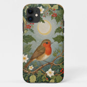 Feestelijke Robin en Holly Case-Mate iPhone Case (Achterkant)
