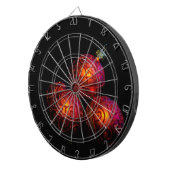 Feestelijke rode ballen dartbord (Voorkant Rechts)