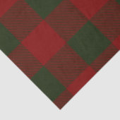 Feestelijke rode en groene plaid kerstverpakking tissuepapier (Detail)
