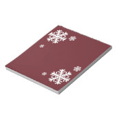 Feestelijke rode en witte sneeuwvlok notitieblok (Gedraaid)