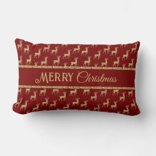 Feestelijke rode kerst herten decoratieve kussen