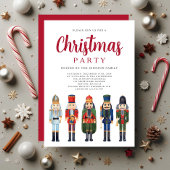 Feestelijke rode notenkraker kerstfeest kaart