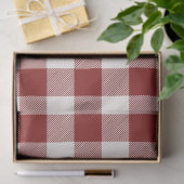 Feestelijke rode witte gingham plaid wrapping tissuepapier (Geschenk)