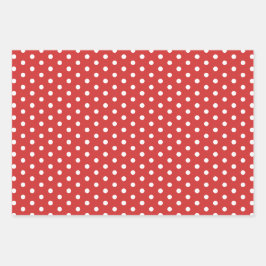 Feestelijke rode witte Polka Dot Gift Wrapping Pap Inpakpapier Vel