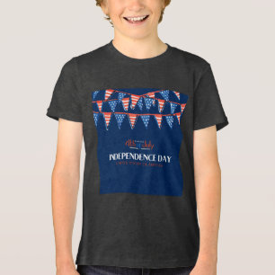 Feestelijke Rood Wit Blauw 4 juli Bunting Tri-Blend Shirt