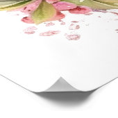 Feestelijke roze Kerstmis sneeuw vrouw Poster (Hoek)