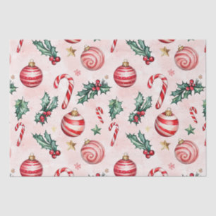 Feestelijke roze rode vintage kerst tissuepapier