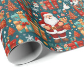 Feestelijke Santa Delight Cadeaupapier (Rol Hoek)