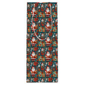 Feestelijke Santa Delight Wijn Cadeautas (Achterkant)