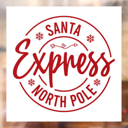 Feestelijke Santa Express Noordpool Raamsticker (Vel 2)