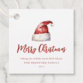 Feestelijke Santa Hat Bedankjes Labels (Voorkant)