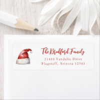 Feestelijke Santa Hat retour adreslabel