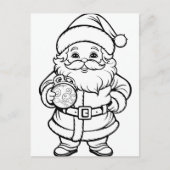 Feestelijke Santa kinder kleurstof Briefkaart (Voorkant)