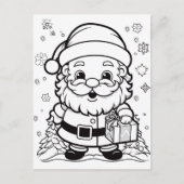 Feestelijke Santa kinder kleurstof Briefkaart (Voorkant)