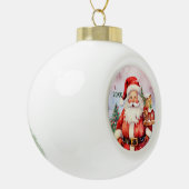 Feestelijke Santa toevoegen Jaar Keramische Bal Ornament (Links)