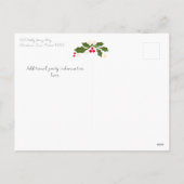 Feestelijke Scallop kerstfeest uitnodiging (Achterkant)