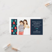 Feestelijke Scandinavische volks kunst vakantiefot Kaart (Voorkant / Achterkant in situ)