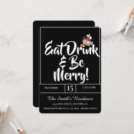 Feestelijke Schattigee Drinken Party Eet Drink & W Kaart