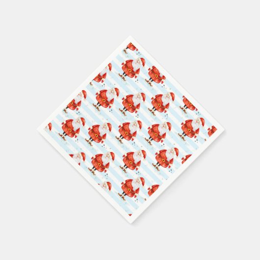 Feestelijke Schattigee Kerstman Servet (Hoek)