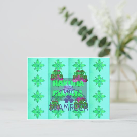 Feestelijke Shamrock boeiend St. Patrick's Floral Briefkaart (Staand voorkant)