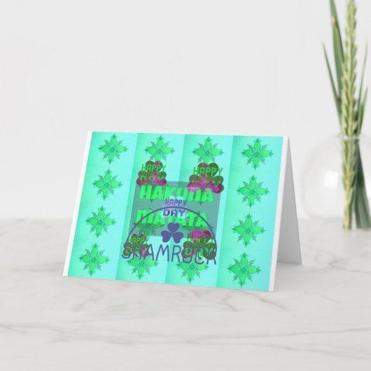Feestelijke Shamrock boeiend St. Patrick's Floral Kaart (Voorkant)