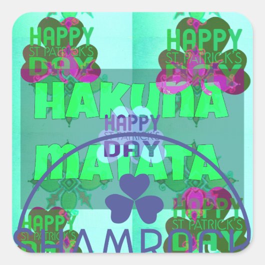 Feestelijke Shamrock boeiend St. Patrick's Floral Vierkante Sticker (Voorkant)