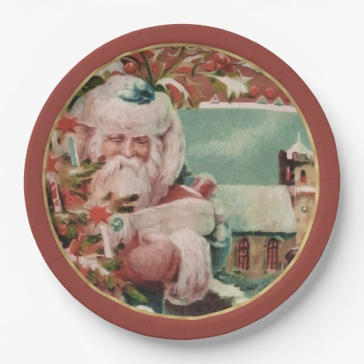 Feestelijke Sinterklaas Kerst Papier Borden Papieren Bordje (Voorkant)