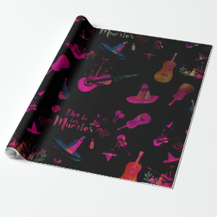 Feestelijke Skelet Mariachi – Día de los Muertos Cadeaupapier