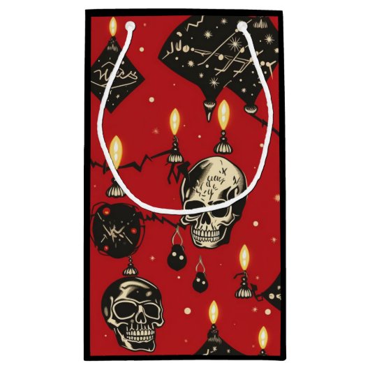 Feestelijke Skull Gift Bag Klein Cadeauzakje (Achterkant)