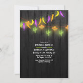 Feestelijke slingerlichten Fiesta Koppel Bruiloft Kaart (Voorkant)