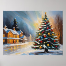 Feestelijke sneeuwhutten met kerstboom