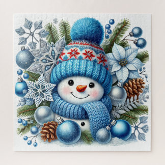 Feestelijke Sneeuwman Legpuzzel
