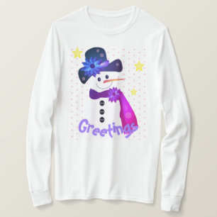 Feestelijke Sneeuwman Mode T-shirt