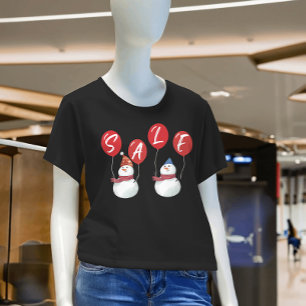 Feestelijke Sneeuwman Red SALE Vakantiewinkel Prom T-shirt