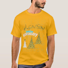 Feestelijke Sneeuwman Vakantie T-shirt