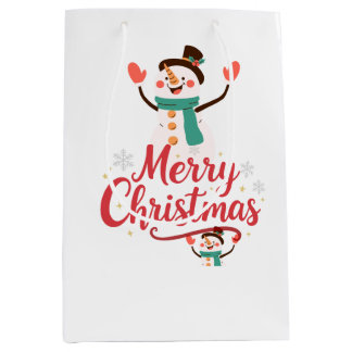 Feestelijke Sneeuwman Vrolijk Kerst Lippenbalsem Medium Cadeauzakje