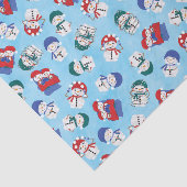 Feestelijke sneeuwpoppen Waterverf kerstpatroon Tissuepapier (Detail)