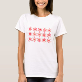 Feestelijke sneeuwvlok patroon kersttop. t-shirt