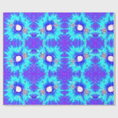 Feestelijke sneeuwvlokken cadeaupapier (Vlak)