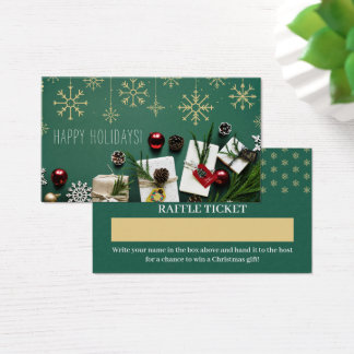 Feestelijke sneeuwvlokken, Kerstmis Raffle Ticket Visitekaartje
