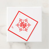 Feestelijke Snowflake Gift Label. Bedankjes Labels (In situ)