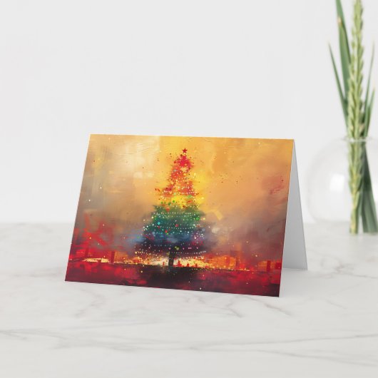 Feestelijke Spectrum Kerstmis Kaart (Voorkant)