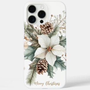 Feestelijke sprankelende kerstbloem iPhone 16 pro max hoesje