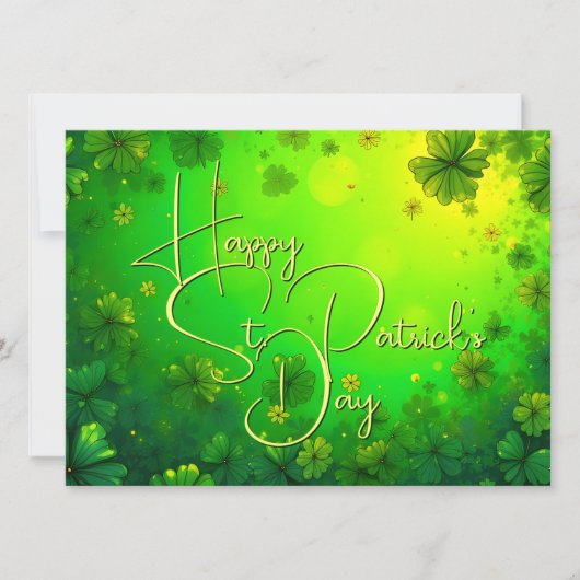 Feestelijke St. Patrick's Dag Wensen (Voorkant)